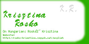 krisztina rosko business card